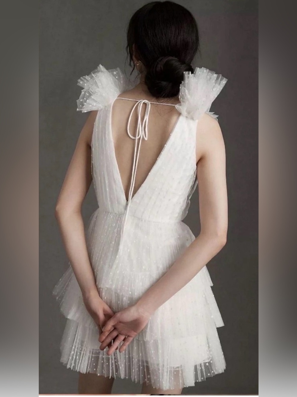Monique Lhuillier Tulle Mini Dress - Picture 2 of 5